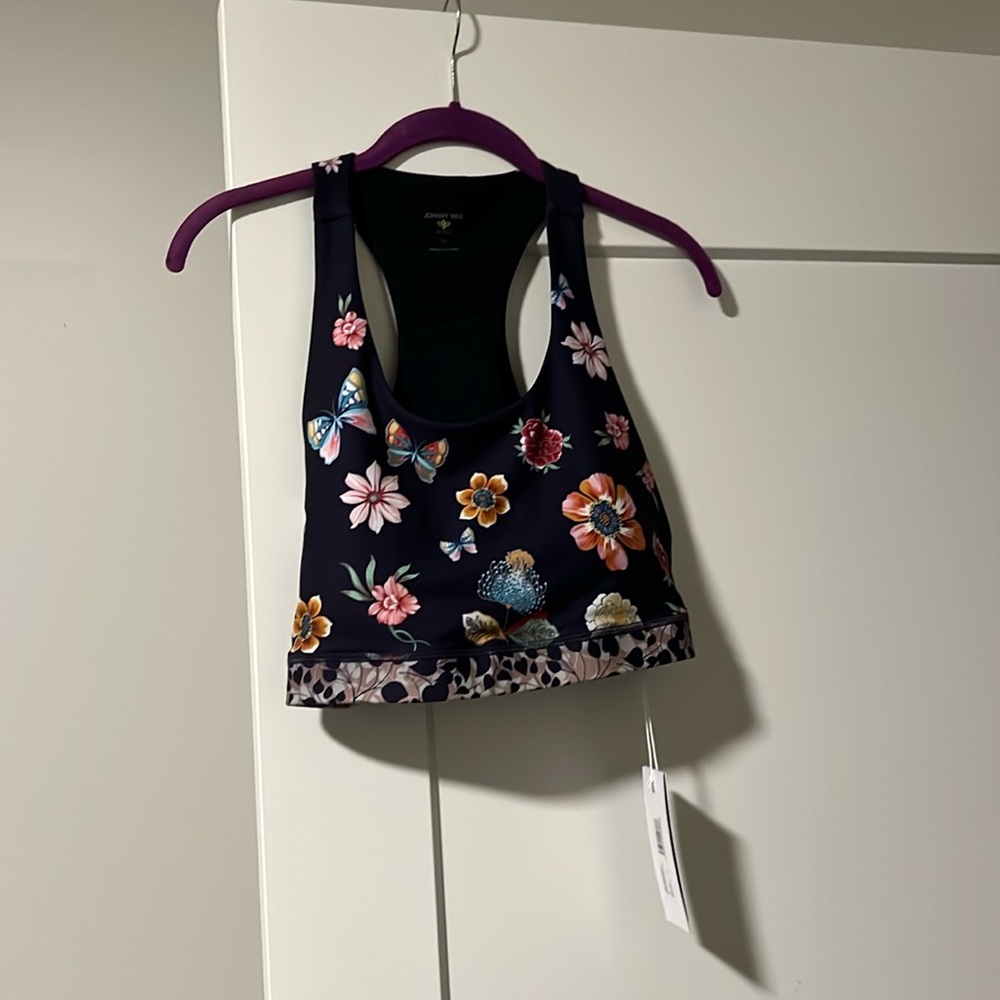 NWT Johnny Was Joy Vanda Bee Active Sports Bra A2022AO Boho Chic